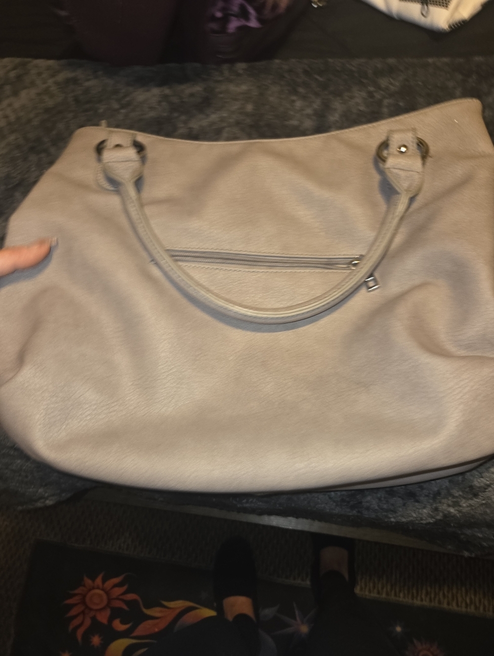 Neutral Gray Tote Bag - Stylish Everyday Handbag